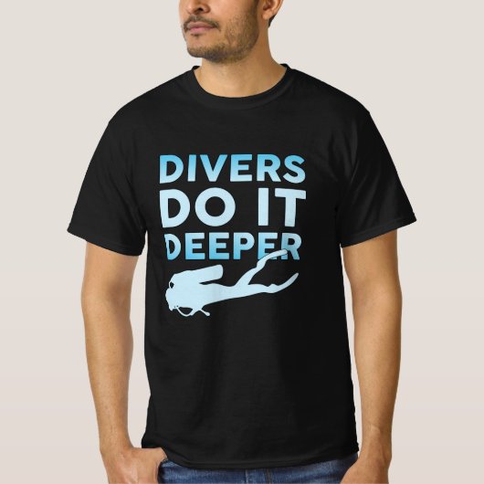 ダイバーズディープスキューバダイビングダイバー海海 Tシャツ (正面)