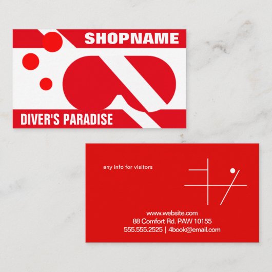 ダイバーズパラダイス 名刺 (正面/裏面)