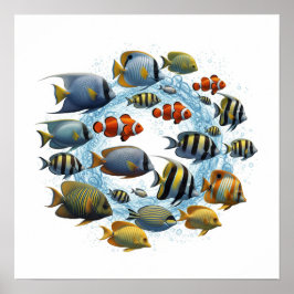 ダイバーズフィッシュスクールデザイン ポスター