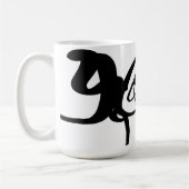 ダイバーズ：抽象芸術ブラック&ホワイト コーヒーマグカップ (左)