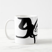 ダイバーズ:抽象芸術ブラック&ホワイト コーヒーマグカップ (左)