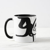 ダイバーズ：抽象芸術ブラック&ホワイト マグカップ (左)