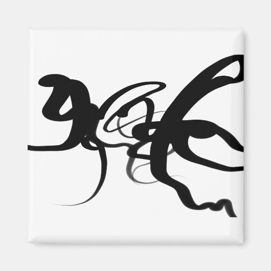 ダイバーズ：抽象芸術ブラック&ホワイト マグネット (正面)