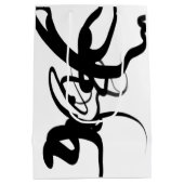 ダイバーズ：抽象芸術ブラック&ホワイト ミディアムペーパーバッグ (裏面)