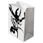 ダイバーズ：抽象芸術ブラック&ホワイト ミディアムペーパーバッグ (裏面アングル)