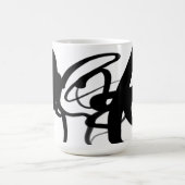 ダイバーズ:抽象芸術ブラック&ホワイト モーフィングマグカップ (中央)