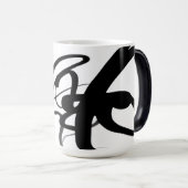 ダイバーズ:抽象芸術ブラック&ホワイト モーフィングマグカップ (正面右)