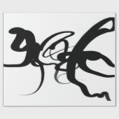 ダイバーズ：抽象芸術ブラック&ホワイト ラッピングペーパー (フラット)