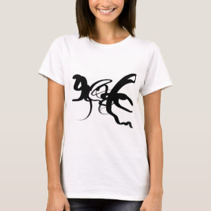 ダイバーズ:抽象芸術ブラック&ホワイト Tシャツ