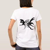 ダイバーズ：抽象芸術ブラック&ホワイト Tシャツ (裏面)