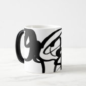 ダイバーズ：抽象芸術白黒魔法マグカップ モーフィングマグカップ (正面左)