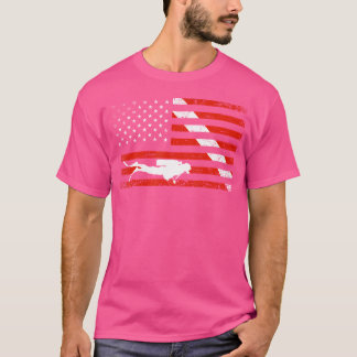 ダイバーダウンダイビング国旗スキューバダイビングアメリカ国旗 Tシャツ
