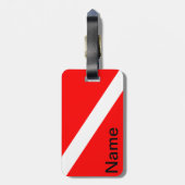 ダイバーダウンフラグ ラゲッジタグ (裏面縦)