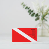 ダイバーダウンフラグ 名刺 (スタンド正面)