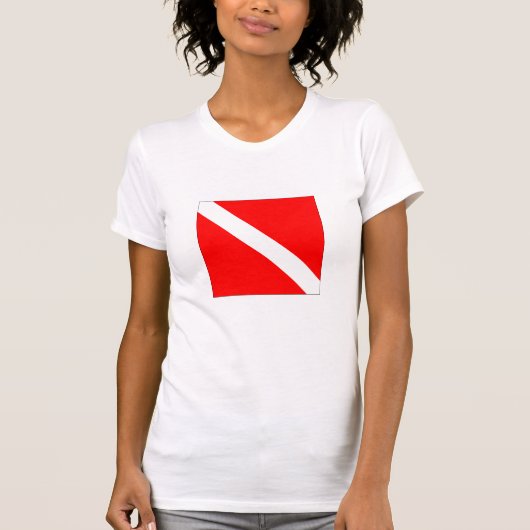ダイバーダウンフラグ Tシャツ (正面)