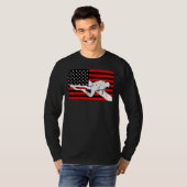 ダイバーダウンフラッグヴィンテージスキューバダイビング水中Am Tシャツ (正面フル)