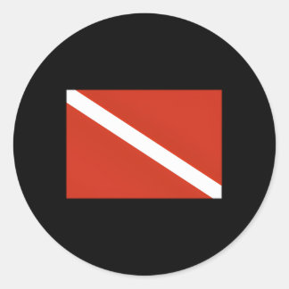 ダイバーダウン旗スキューバダイビング ラウンドシール