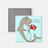 ダイバーダウン！飢えたサメの漫画 マグネット (正面/裏面)