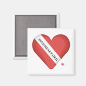 ダイバーハートハート冷凍機磁石 マグネット (正面/裏面)