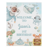 ダイバーブルーワンダーシー1stバースデーウェルカムサイン ポスター (正面)