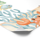 ダイバーブルーワンダーシー1stバースデーウェルカムサイン ポスター (コーナー)