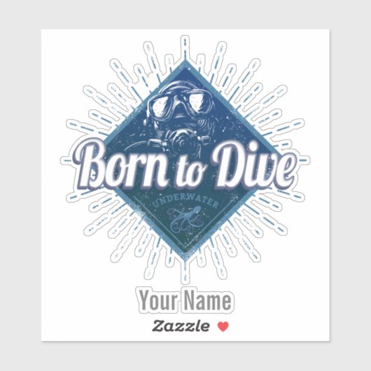 ダイバーレトロスキューバダイビングスクールヴィンテージ海 シール (シート)