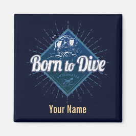 ダイバーレトロスキューバダイビングスクールヴィンテージ海 マグネット