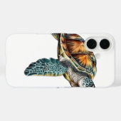 ダイバー向けの水中タートルデザイン Case-Mate iPhoneケース (裏面 (横))