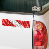 ダイバー国旗 バンパーステッカー (トラック上)