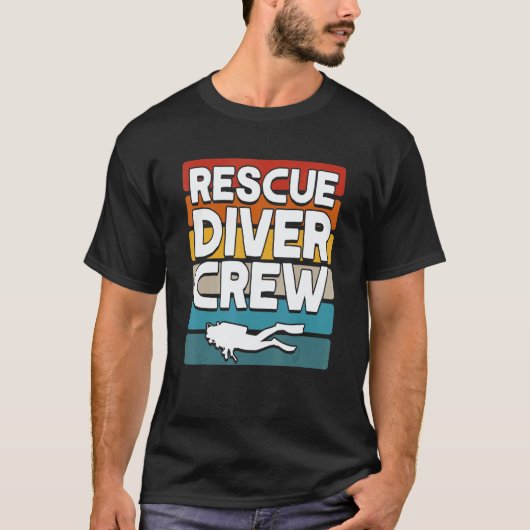 ダイバー旗レスキューダイバークルースカ Tシャツ (正面)