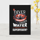 ダイバー用ダイビング水中ギフト カード (黄色い花)