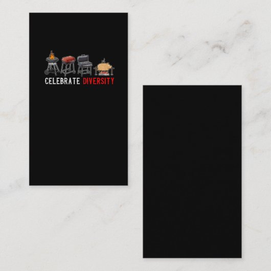 ダイバー祝シティバーベキューミートスモーカー引用文 名刺 (正面/裏面)