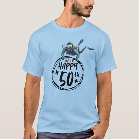 ダイバー50歳の誕生日 Tシャツ (正面)
