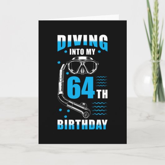 ダイバー64th誕生日ギフト カード (正面)