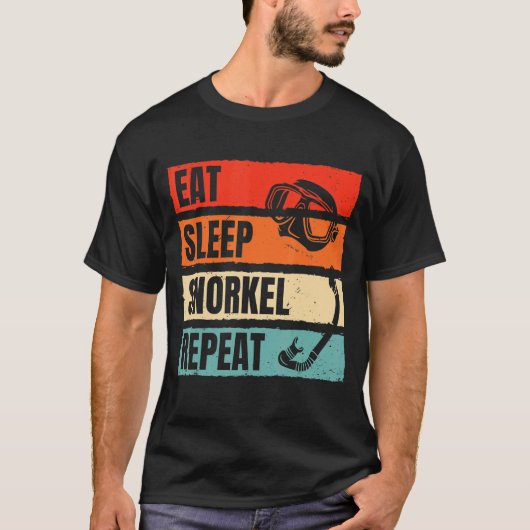 ダイバー スキューバダイビング 食事 睡眠 スノーケリング Tシャツ (正面)