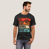 ダイバー スキューバダイビング 食事 睡眠 スノーケリング Tシャツ (正面フル)