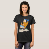 ダイバー・ダイビング用・狐・ゴーグル Tシャツ (正面フル)