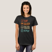 ダイバー ダイビング スキューバダイビング 食事 睡眠 Tシャツ (正面フル)