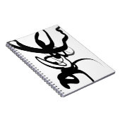 ダイバー:抽象芸術白黒ノートブック ノートブック (右側)