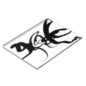 ダイバー:抽象芸術白黒ノートブック ノートブック (左側)