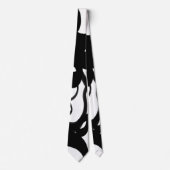 ダイバー:抽象芸術白黒 ネクタイ (正面)