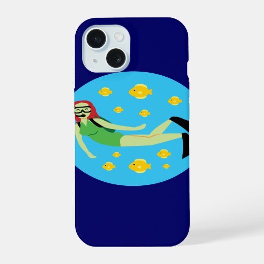 ダイバー iPhone 15ケース (裏面)
