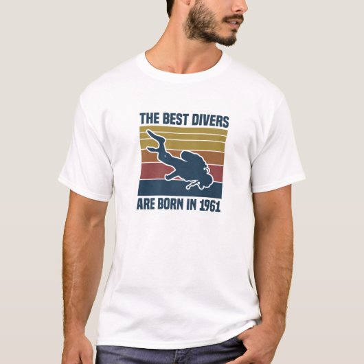 ダイバ最高のーは1961年のス生まれキューバダイビング60thに位置する tシャツ (正面)