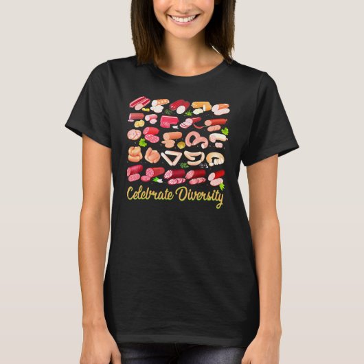 ダイバ祝シティサラミ食品ミームアパレルササ Tシャツ (正面)
