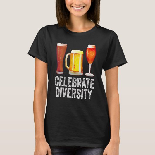 ダイバ祝シティ・クラフト・ビール飲料醸造器1 Tシャツ (正面)