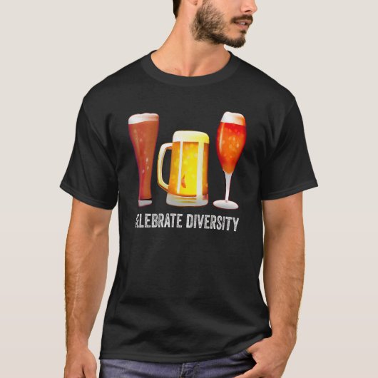 ダイバ祝シティ・クラフト・ビール飲料醸造器 Tシャツ (正面)