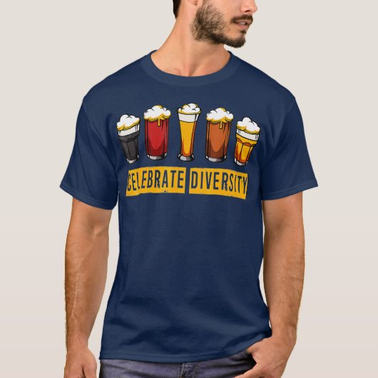ダイバ祝シティ・ビール飲料用クラフトビール Tシャツ (正面)