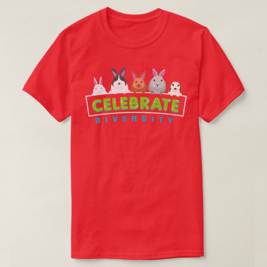 ダイバ祝スウサギ愛好家ペットバンニーかわいい Tシャツ (デザイン正面)