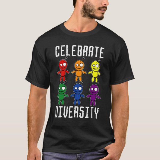 ダイバ祝スハロウィーンブードゥー人形 Tシャツ (正面)