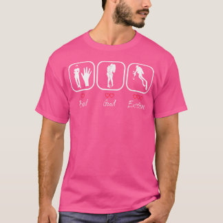 ダイビおもしろいングの男性の悪い良い良い Tシャツ